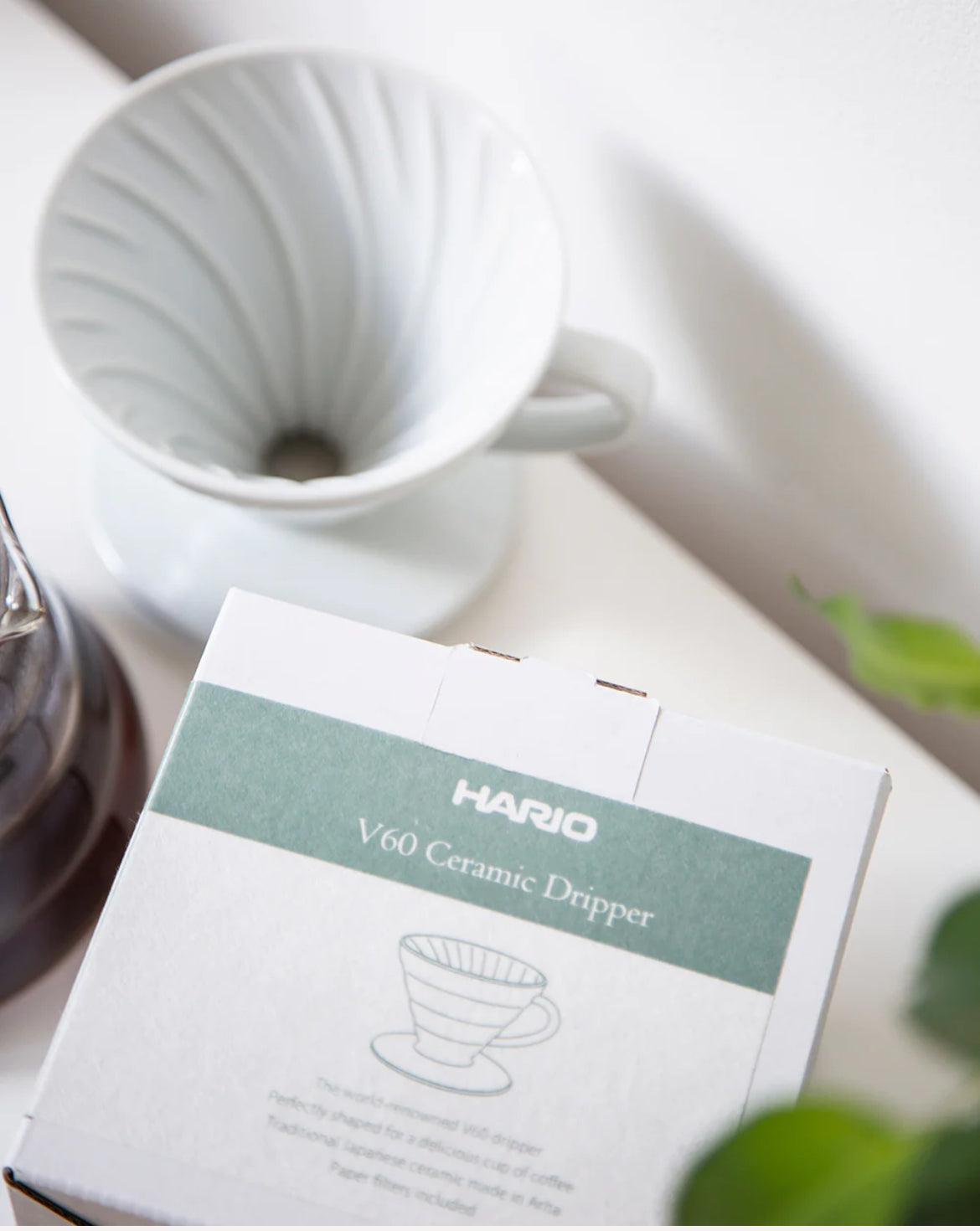 HARIO BLOOM V60 Ceramic Coffee Dripper White - Size 2